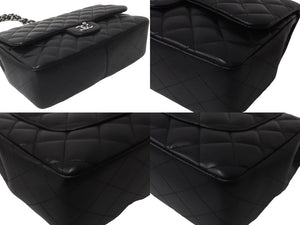 極美品 CHANEL シャネル チェーンショルダーバッグ マトラッセ30 シングルフラップ ブラックシルバー 13番台 中古 63718