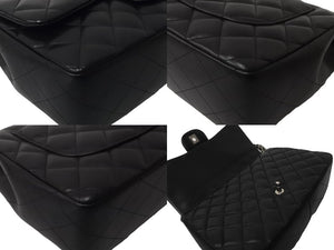 極美品 CHANEL シャネル チェーンショルダーバッグ マトラッセ30 シングルフラップ ブラックシルバー 13番台 中古 63718