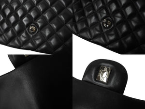 極美品 CHANEL シャネル チェーンショルダーバッグ マトラッセ30 シングルフラップ ブラックシルバー 13番台 中古 63718