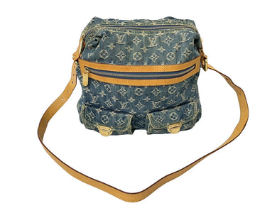 LOUIS VUITTON ルイヴィトン モノグラムデニム バギーPM ワンショルダーバッグ M95049 ブルー ロゴ 美品 中古 63719