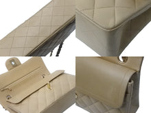 Load image into Gallery viewer, CHANEL シャネル マトラッセWフラップチェーンショルダーバッグ 8番台 ラムスキン 23cm ベージュ 新革 ゴールド金具 中古 63721