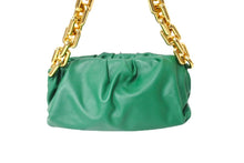 Load image into Gallery viewer, BOTTEGAVENETA ボッテガヴェネタ ザ チェーンポーチ 620230 VCP40 ワンショルダー レザー グリーン ゴールド金具 美品 中古 63726
