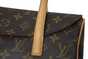 LOUIS VUITTON ルイヴィトン ソナチネ モノグラム ハンドバッグ M51902 PVC ブラウン 美品 中古 63728