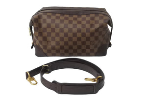 極美品 LOUIS VUITTON ルイヴィトン ヴァスラブ ウォッシュバッグ クラッチバッグ N41538 ダミエ ブラウン 中古 63731
