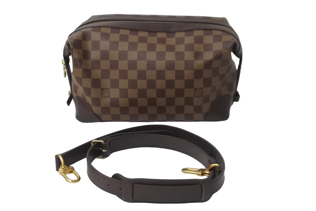 極美品 LOUIS VUITTON ルイヴィトン ヴァスラブ ウォッシュバッグ クラッチバッグ N41538 ダミエ ブラウン 中古 63731