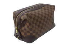 Load image into Gallery viewer, 極美品 LOUIS VUITTON ルイヴィトン ヴァスラブ ウォッシュバッグ クラッチバッグ N41538 ダミエキャンバス ブラウン 中古 63731