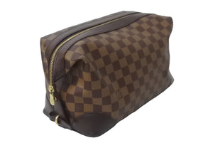 極美品 LOUIS VUITTON ルイヴィトン ヴァスラブ ウォッシュバッグ クラッチバッグ N41538 ダミエ ブラウン 中古 63731