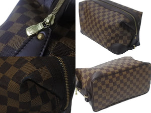 極美品 LOUIS VUITTON ルイヴィトン ヴァスラブ ウォッシュバッグ クラッチバッグ N41538 ダミエ ブラウン 中古 63731