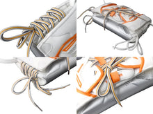 Load image into Gallery viewer, 極美品 BALENCIAGA バレンシアガ スニーカーヘッドフォンホルダー ショルダーバッグ ファブリック ホワイト オレンジ 中古 63732