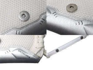 極美品 BALENCIAGA バレンシアガ スニーカーヘッドフォンホルダー ショルダーバッグ ファブリック ホワイト オレンジ 中古 63732