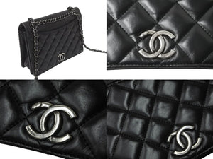 CHANEL シャネル フルフラップ マトラッセ チェーン ショルダーバック 21番台 ラムスキン シルバー金具 美品 中古 63737