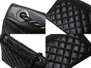 CHANEL シャネル フルフラップ マトラッセ チェーン ショルダーバック 21番台 ラムスキン シルバー金具 美品 中古 63737