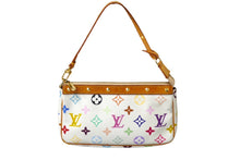 Load image into Gallery viewer, LOUIS VUITTON ルイヴィトン 村上隆 ポシェットアクセソワール スト付き マルチカラー ホワイト M92649 美品 中古 63740