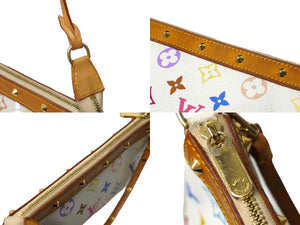 LOUIS VUITTON ルイヴィトン 村上隆 ポシェットアクセソワール スト付き マルチカラー ホワイト M92649 美品 中古 63740