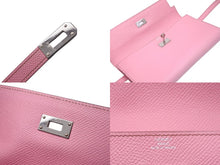 Load image into Gallery viewer, HERMES エルメス ケリーウォレット 長財布 B刻印 2023年 ヴォーエプソン モーヴシルベストル シルバー金具 美品 中古 63743