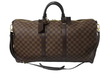 極美品 LOUIS VUITTON ルイヴィトン ボストンバッグ キーポルバンドリエール 55 ダミエキャンバス ブラウン N41414 中古 63744