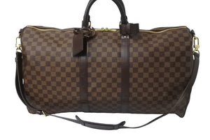 極美品 LOUIS VUITTON ルイヴィトン ボストンバッグ キーポルバンドリエール 55 ダミエキャンバス ブラウン N41414 中古 63744