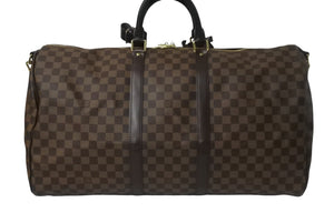 極美品 LOUIS VUITTON ルイヴィトン ボストンバッグ キーポルバンドリエール 55 ダミエキャンバス ブラウン N41414 中古 63744