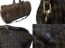 Load image into Gallery viewer, 極美品 LOUIS VUITTON ルイヴィトン ボストンバッグ キーポルバンドリエール 55 ダミエキャンバス ブラウン N41414 中古 63744