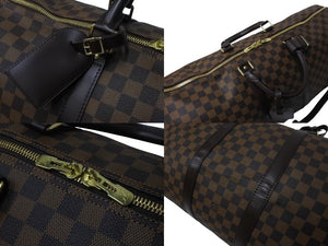極美品 LOUIS VUITTON ルイヴィトン ボストンバッグ キーポルバンドリエール 55 ダミエキャンバス ブラウン N41414 中古 63744