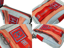 Load image into Gallery viewer, CHANEL シャネル スポーツライン ショルダーバッグ 7番台 ココマーク キャンバス ブルー レッド 良品 中古 63750