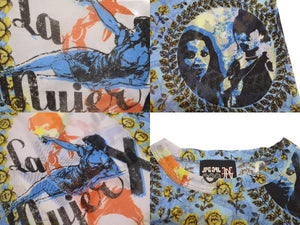 レア極美品 Jean Paul GAULTIER ジャンポール ゴルチェ 570-5 CKK.PJ フラワーガール プリントパワーネットカットソー サイズ40 中古 63752 