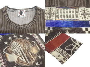 レア極美品 Jean Paul Gaultier ジャンポール ゴルチェ グラフィックプリントパワーネットカットソー サイズ40 中古 63753 