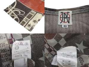 レア極美品 Jean Paul Gaultier ジャンポール ゴルチェ グラフィックプリントパワーネットカットソー サイズ40 中古 63753 