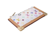 画像をギャラリービューアに読み込む, LOUIS VUITTON ルイヴィトン コインケース ポシェット クレ マルチカラー 村上隆 ホワイト M92655 美品 中古 63755