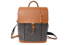 Load image into Gallery viewer, GOYARD ゴヤール アルパン バックパックMM PVCコーティングキャンバス ALPIN2MMLTY01CL03P ブラウン ブラック 美品 中古 63765