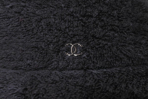CHANEL シャネル 2022年 廃盤 ハット パイル地 サイズ M ブラック 黒 ココマーク コットン 美品 中古 63766