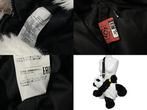 新品同様 DOLCE&GABBANA ドルチェアンドガッバーナ ショルダーバッグ パンダ 呪術廻戦 22SS ブラック ホワイト BM2110 中古 63779