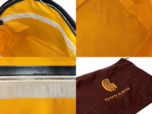 Load image into Gallery viewer, Goyard ゴヤール ベルーガ ハンドバッグ ヘリンボーン柄 PVC レザー ブラック ブラウン シルバー金具 美品 中古 63787