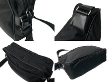 Load image into Gallery viewer, PRADA プラダ ショルダーバッグ VA0757 トライアングルロゴ ナイロン レザー ブラック シルバー金具 良品 中古 63799