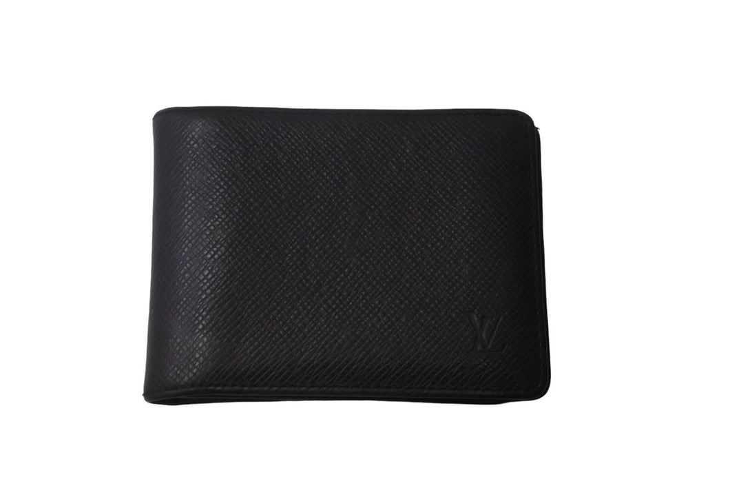 ルイヴィトン　タイガ　ポルトビエ3 ヴォレ　レザー　二つ折り財布　グリーン系 LOUIS VUITTON ルイヴィトン ポルト ビエ 3 ヴォレ 二つ折り財布