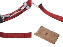 Load image into Gallery viewer, 極美品 LOUIS VUITTON ルイヴィトン ヴー グッドラック ブレスレット モノグラム ブラック レッド レザー 中古 63806
