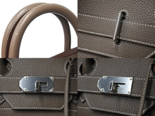 Load image into Gallery viewer, 極美品 HERMES エルメス ハンドバッグ バーキン オータクロア 50 □N刻印 トリヨンクレマンスシルバー金具 中古 63812