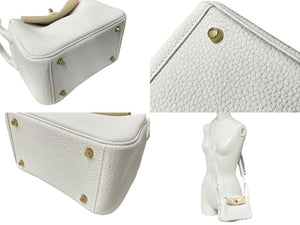 新品未使用 HERMES エルメス ハンドバッグ リンディミニ ニューホワイトゴールド金具 トリヨンクレマンス W刻印 中古 63814