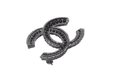 CHANEL シャネル ブローチ A14B レディース ココマーク ココ アクセサリー 2014年 ブラック シルバー 美品 中古 63819
