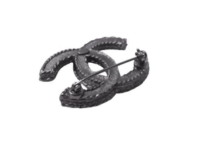CHANEL シャネル ブローチ A14B レディース ココマーク ココ アクセサリー 2014年 ブラック シルバー 美品 中古 63819