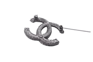 CHANEL シャネル ブローチ A14B レディース ココマーク ココ アクセサリー 2014年 ブラック シルバー 美品 中古 63819