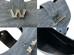 新品未使用 Alexander Wang アレキサンダーワン ワンショルダーバッグ 202223R02T ライトブルー ウォッシュドデニム 中古 63821