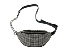 Load image into Gallery viewer, 極美品 Alexander Wang アレキサンダーワン ラインストーン ベルトショルダーバッグ 19SS MFQ8ZJYF1OXURQ3L シルバー 中古 63822
