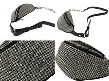 Load image into Gallery viewer, 極美品 Alexander Wang アレキサンダーワン ラインストーン ベルトショルダーバッグ 19SS MFQ8ZJYF1OXURQ3L シルバー 中古 63822