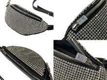 Load image into Gallery viewer, 極美品 Alexander Wang アレキサンダーワン ラインストーン ベルトショルダーバッグ 19SS MFQ8ZJYF1OXURQ3L シルバー 中古 63822
