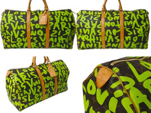 Load image into Gallery viewer, LOUIS VUITTON ルイヴィトン キーポル50 モノグラムグラフィティ スティーブン スプラウス M93700 グリーン 美品 中古 63828