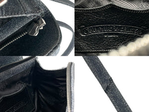 極美品 CHROME HEARTS クロムハーツ ADAMS アダムス クロス 2WAY ラメ ハンドバッグ ブルー シルバー 中古 63829