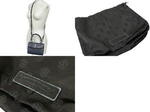 極美品 CHROME HEARTS クロムハーツ ADAMS アダムス クロス 2WAY ラメ ハンドバッグ ブルー シルバー 中古 63829