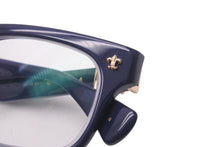 Load image into Gallery viewer, CHROME HEARTS クロムハーツ GITTIN ANY ? -A BSフレアテンプルウェリントン サングラス 度入り ネイビー ゴールド 美品 中古 63832