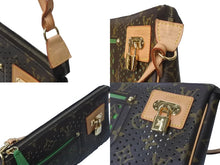 Load image into Gallery viewer, LOUIS VUITTON ルイヴィトン モノグラムペルフォ ポシェット アクセソワール ハンドバッグ ブラウン グリーン M95184 美品 中古 63833